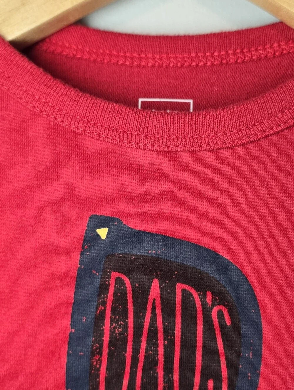 GAP Red Long-Sleeve One-Piece with 'Dad's Cool Dude' Sunglasses Graphic